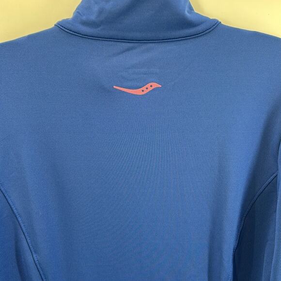 Saucony Women's Blue Quarter Zip Activewear Pullover Top Size Medium - Picture 10 of 15